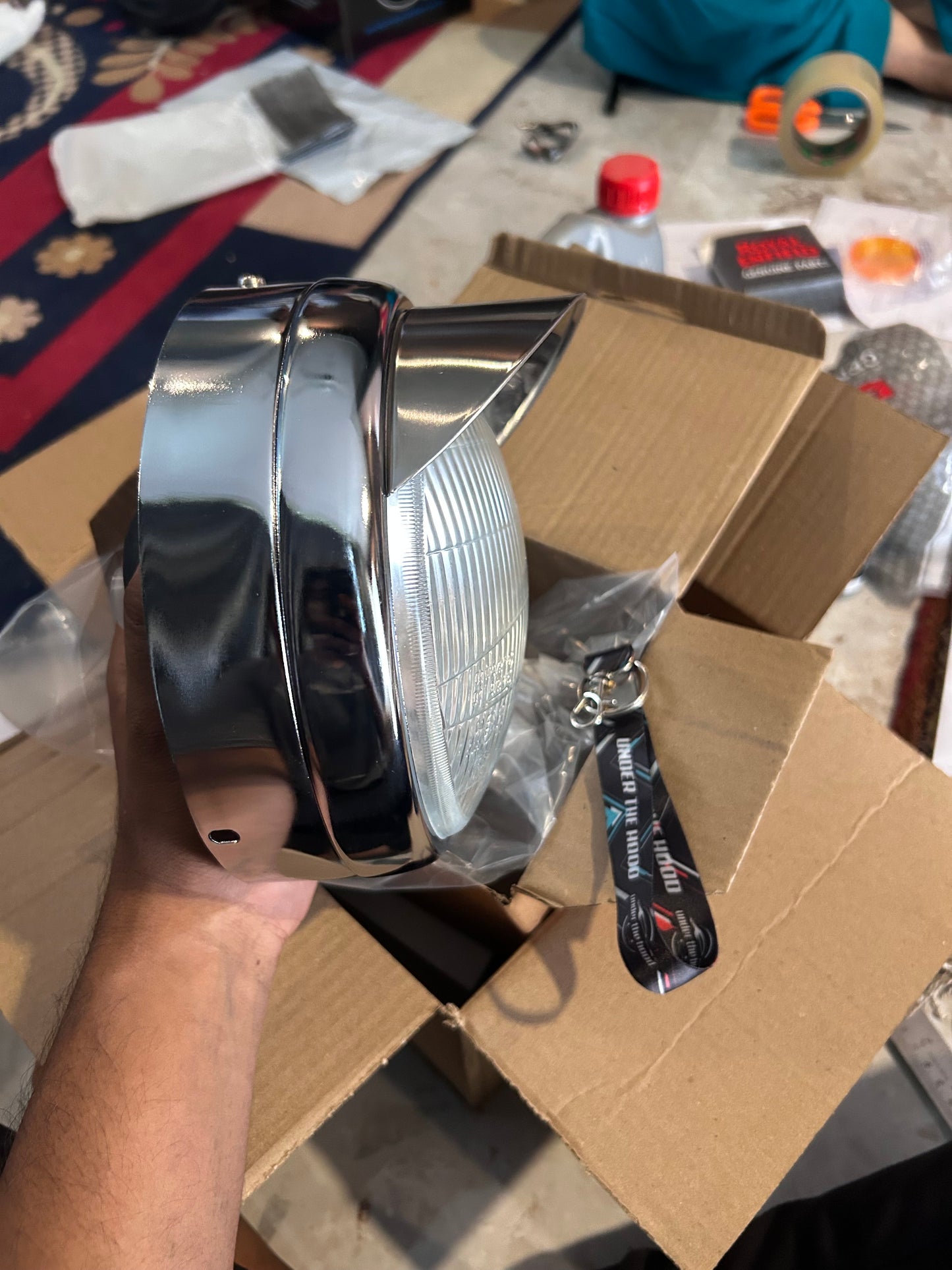 Royal Enfield 593263/E Head Lamp Assembly with Bulb – OEM Fit for Classic 350, Classic 500 & Bullet 350/500