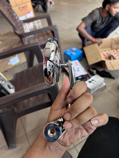 Royal Enfield Replica Bar End Mirror – Universal Fit for Classic, Interceptor, Meteor & More