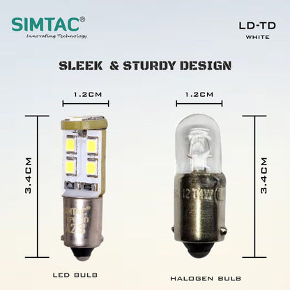 Simtac | 360° LED Bulbs For Bike /Pilot/Tiger/Eye Light Bullet LED Lights Bulb | TD/T10