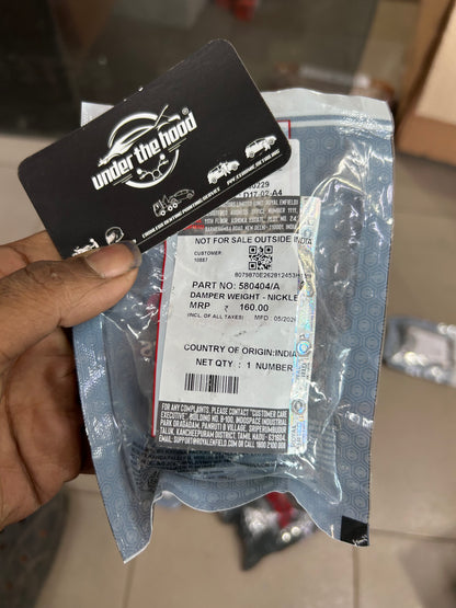 Royal Enfield Nickel Plated Handlebar Damper Weight 580404/A for Thunderbird 350/500 & Machismo