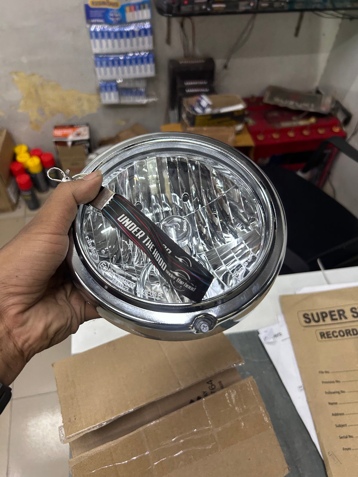 Royal Enfield Bullet 350 J-Series Chrome Headlamp Assembly with Bulb – RAN00540/B