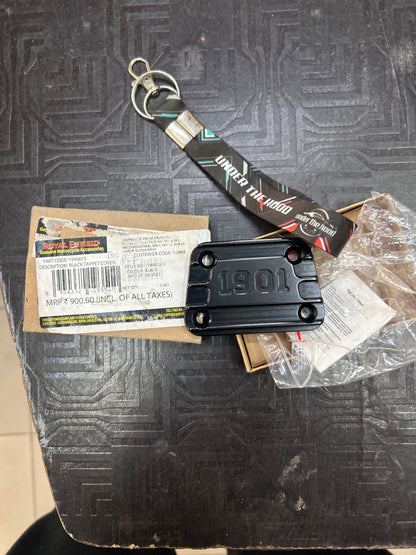 Royal Enfield 1990615 Black Tappet Cover — OEM Machined Aluminium Inspection Cover for UCE Models