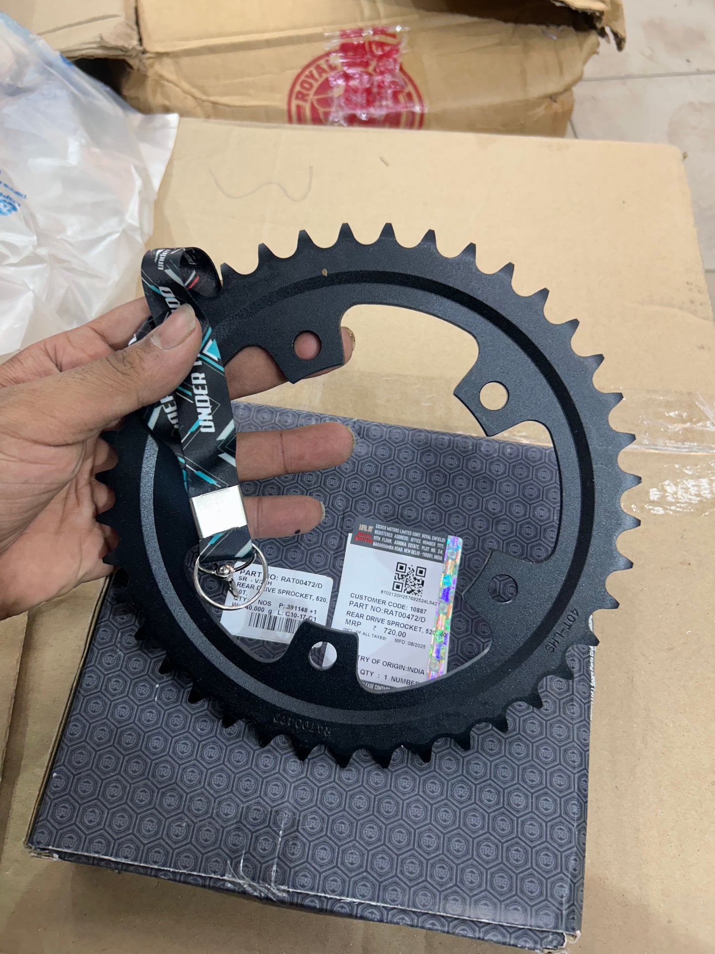 Royal Enfield OEM 520 Chain & Sprocket Kit – RAR00391/B + RAR00401/A + RAT00472/C + RLL00096/C | Super Meteor 650 (BS6)