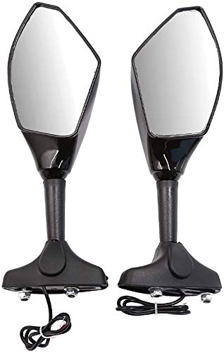 Rearview Mirror with LED Indicator Light – Set of 2 – Universal Fit for Yamaha R15, Pulsar RS200, and More