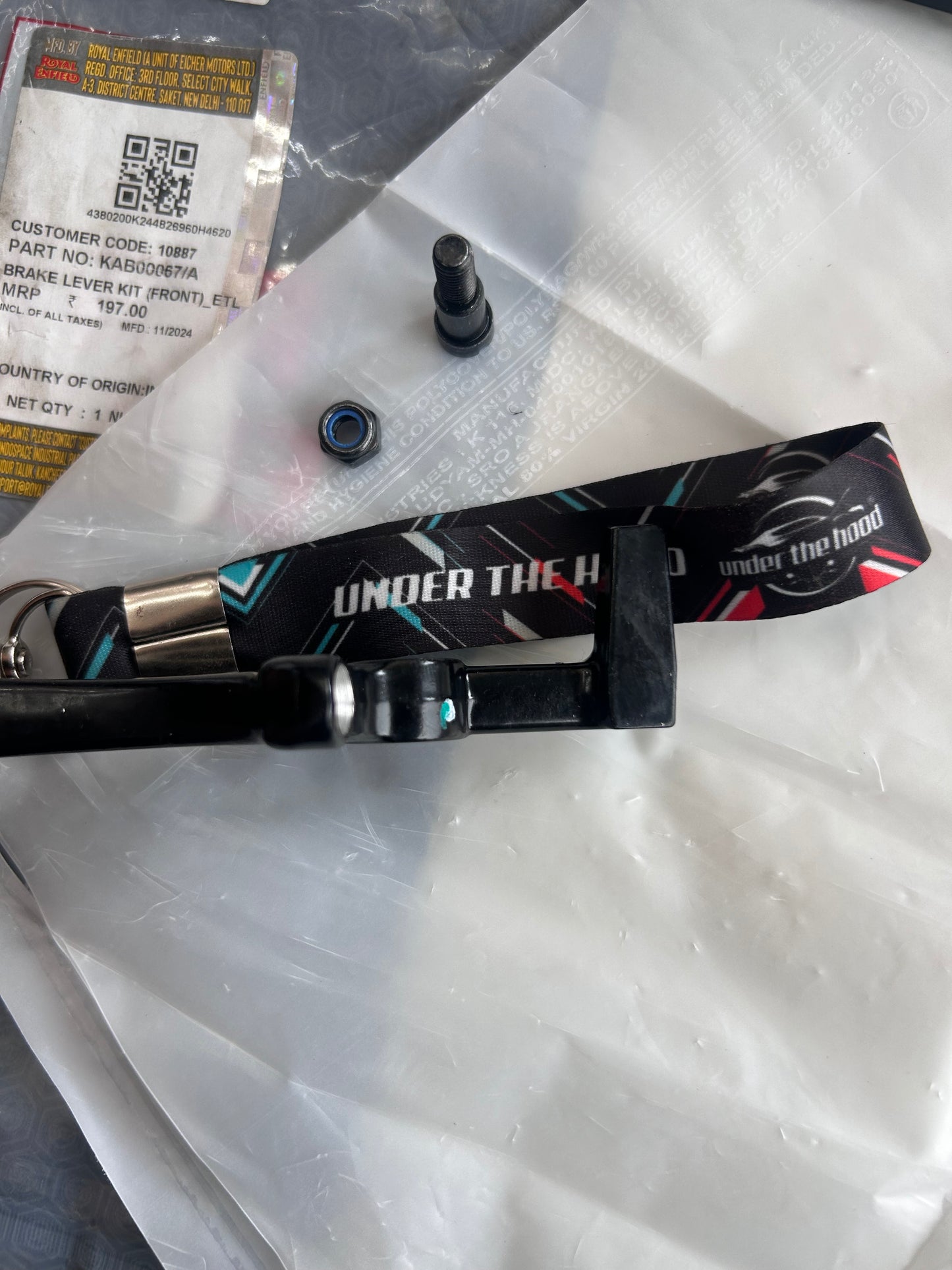 Royal Enfield KAB00067/A – Front Brake Lever Kit (ETL) OEM for Bullet 350 ES (UCE, BS3) + Selected Classic 350 (see table)