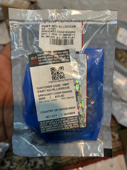 Royal Enfield Engine Sprocket – RLL00003/B (Front Sprocket) – Genuine OEM for Classic 350, Meteor 350, Hunter 350, Bullet 350 (J-Series)