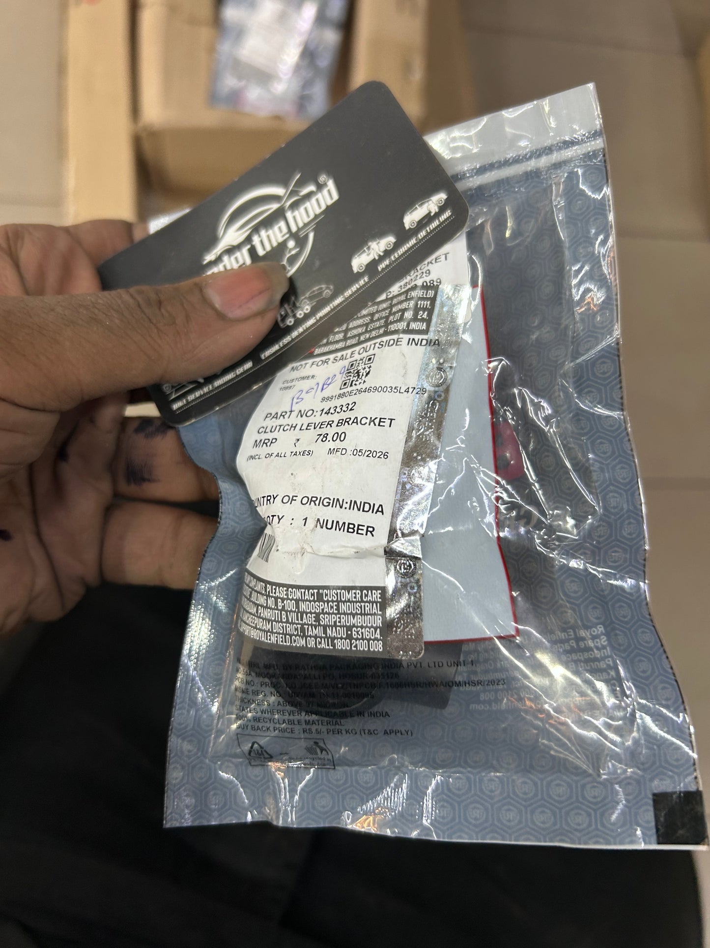 Royal Enfield Clutch Lever Bracket 143332 for Bullet 350 UCE & Electra 350 UCE