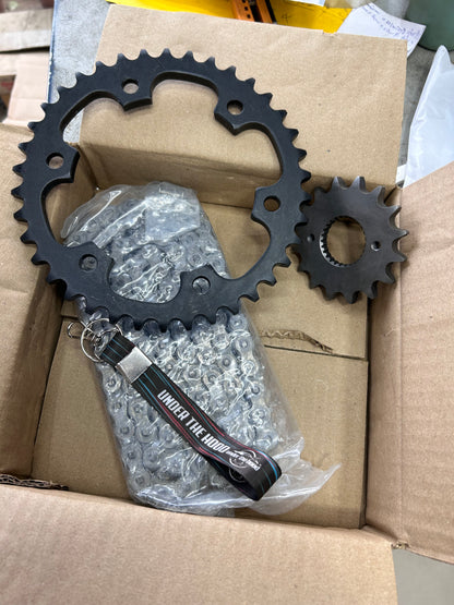 Royal Enfield 888148 – Genuine Chain & Sprocket Kit for Classic & Thunderbird UCE – Dual Disc