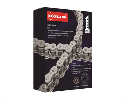 Rolon HPOR 356 High-Performance O-Ring Chain & Sprocket Kit for Royal Enfield Meteor 350, Classic 350 Reborn & Hunter 350 (15T/42T, 520, 104 Link)
