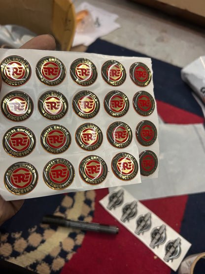 Royal Enfield Key Logo Sticker Set (2 pcs) – OEM‑Style Emblem for UCE Model Keys