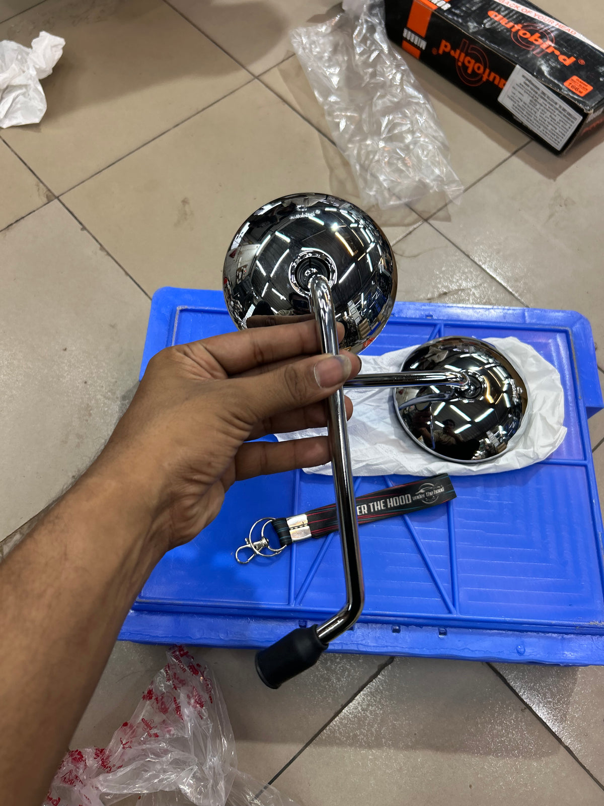 Royal Enfield Hunter 350 / Meteor 350 / Classic 350 Reborn / Shotgun 650 Chrome Rear View Mirror Set – Autobird 199