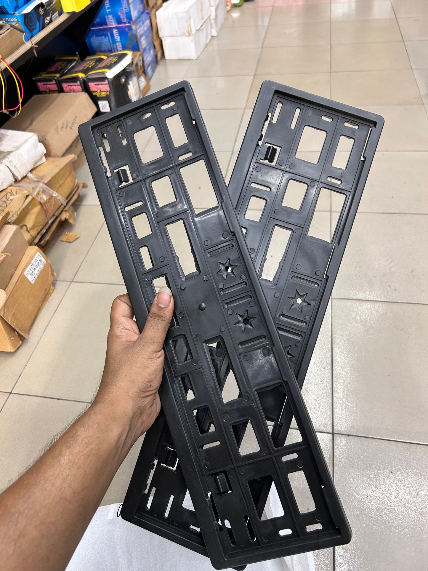 Black Number Plate Frame for Car & Bike – Rust-Free, Premium Plastic (Set of 2 for Cars | Single or Combo Option for Bikes)