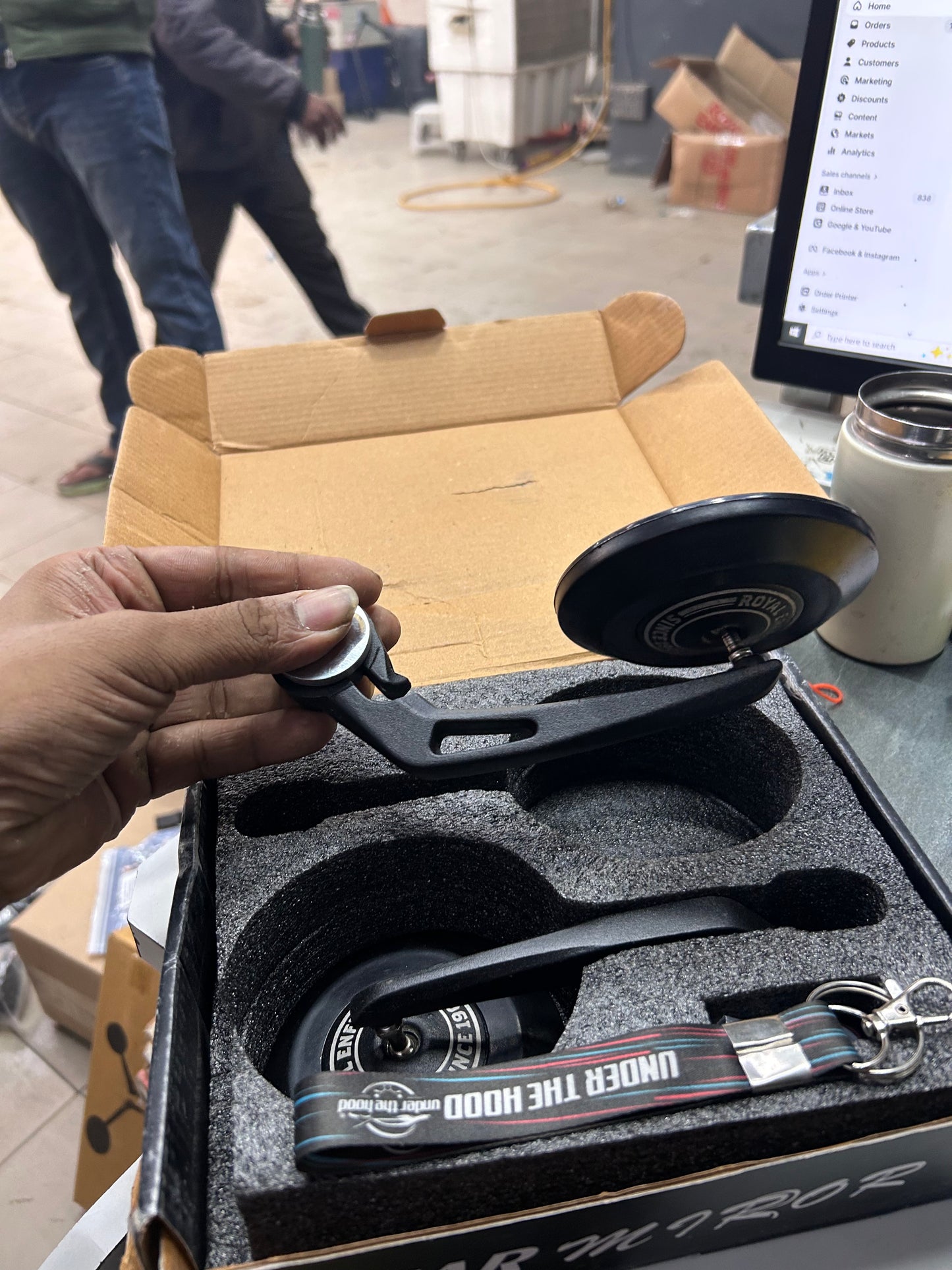 Premium GMA-Style Bar-End Touring Mirrors for Royal Enfield (Replica) – Under The Hood Edition