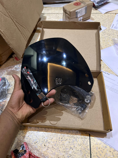 Smoke Visor with Bracket for Royal Enfield Hunter 350 – Stylish Wind Deflector