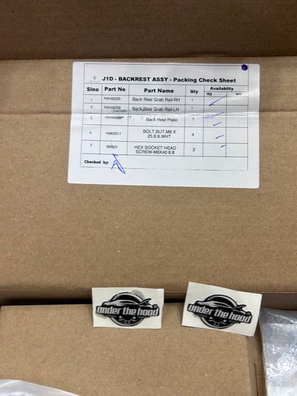 Royal Enfield Black Passenger Backrest Mounts KXA00625 — OEM Cast-Alu Mounts for Meteor 350