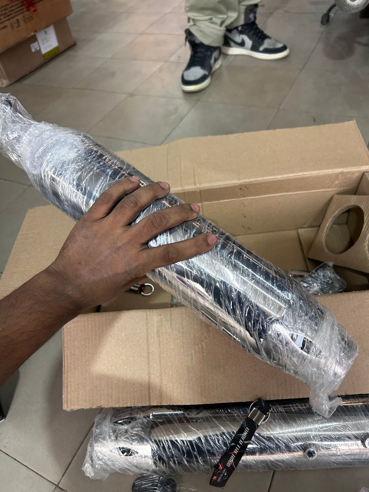 Red Rooster Astral Pro Polish Exhaust for Royal Enfield Super Meteor 650 – SS304, DB Killer, Performance Slip-Ons