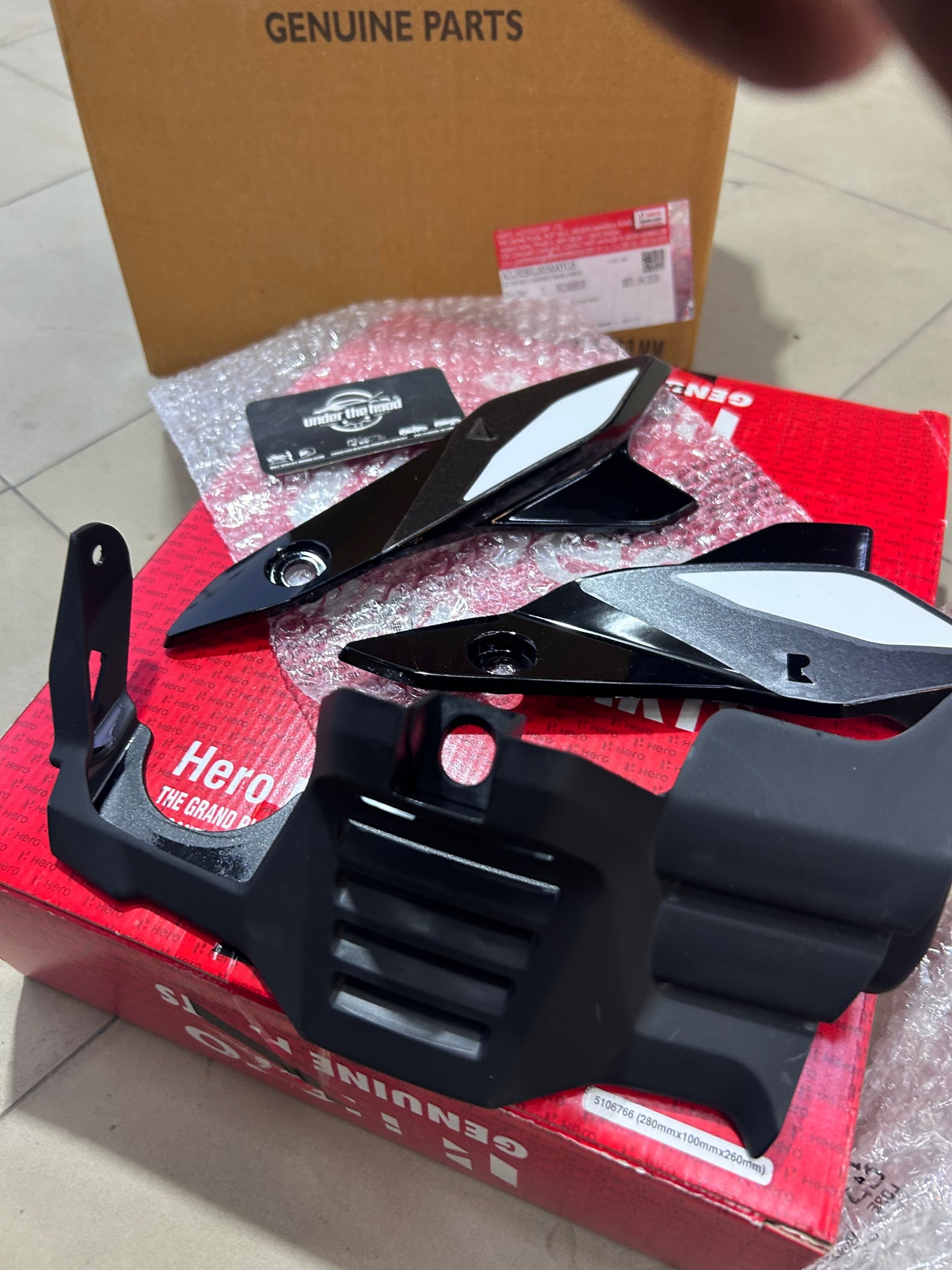 Hero Genuine Belly Pan Assembly Kit for Glamour X 125 - 5 Colour Options