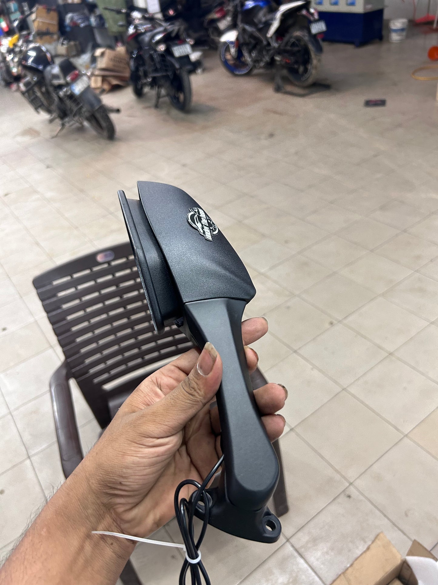 ZX6R MIRROR FOR R15 Rear View Side Mirror With Turn Signal Led Indicators Motorcycle Side Rearview Mirrors Adjustable Compatible With R15-V3, V4 Kawasaki Ninja, Zx-10R Bikes, Pack Of 1