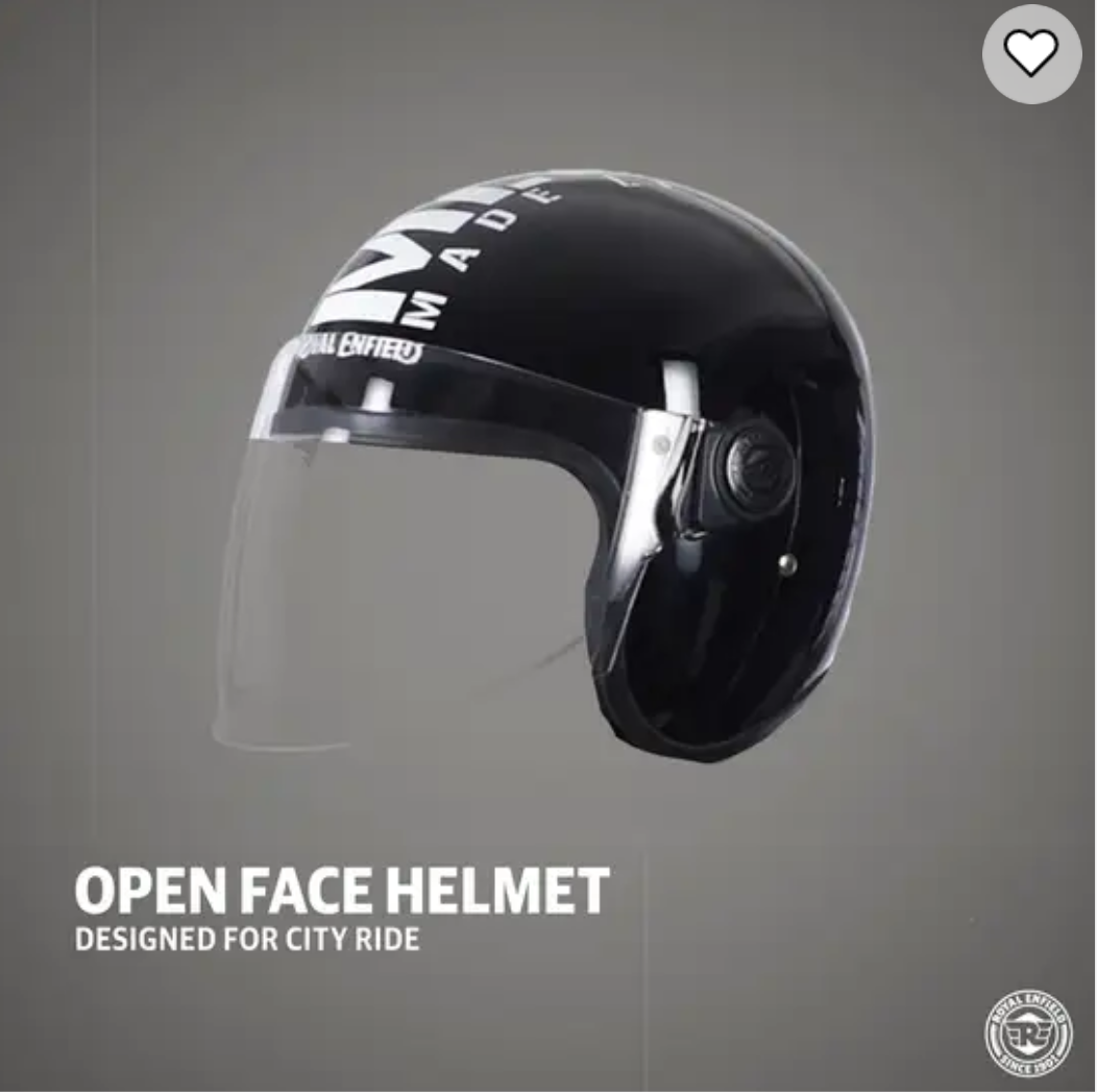 ROYAL ENFIELD MLG COPTER FACE LONG VISOR HELMET - Gloss Black