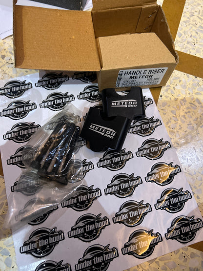 Aftermarket Handlebar Riser for Royal Enfield Meteor 350 – Black CNC Machined Aluminium