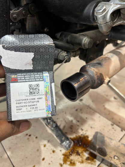 Royal Enfield 573211/B Silencer Gasket – OEM Exhaust Seal for Classic 500, Bullet 500, GT 535, Himalayan, Scram 411 & Bear 650