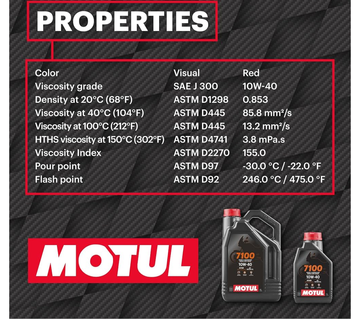 Motul 7100 4T Fully Synthetic Petrol Engine Oil for Bikes