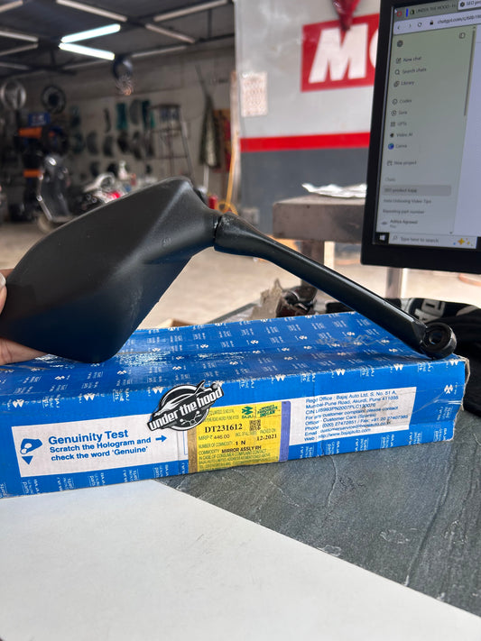 Bajaj DT231612 Rear-View Mirror (Right-Hand RH) – Genuine OEM for Pulsar RS200 (BS6, K8, 2020)