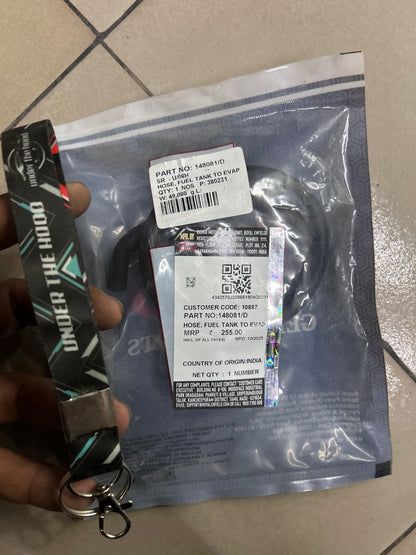 148081/D – Fuel Tank to EVAP / Canister Hose (Euro 4 EVAP Line) for Royal Enfield Interceptor 650 & Continental GT 650 – Genuine OEM