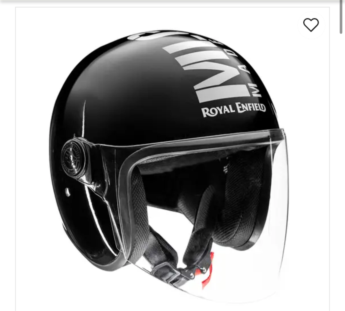 Royal Enfield Jet 1901 Helmet – Gloss Black – ISI Certified (L
