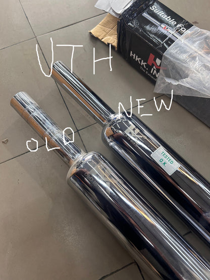 HK Long Punjab Silencer Small Mouth – Direct Fit for Royal Enfield UCE Models