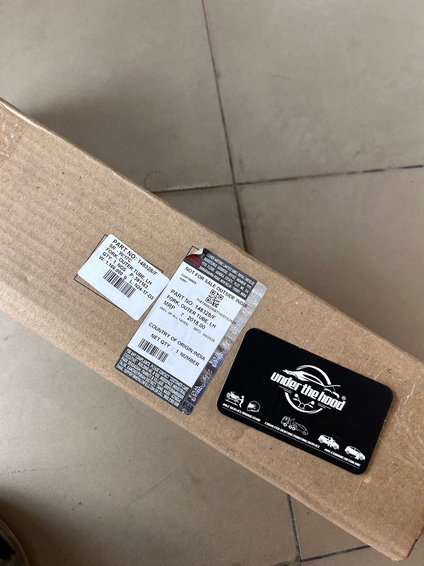 Royal Enfield Fork Outer Tube LH for Interceptor 650 & Continental GT 650 – 148328/F