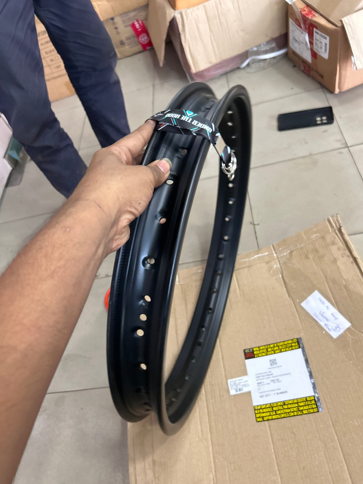 Royal Enfield Front Rim 1.85×21 (Black / Granite) — Himalayan 411 (LS410) BS3–BS6 — 866208 | Genuine OE