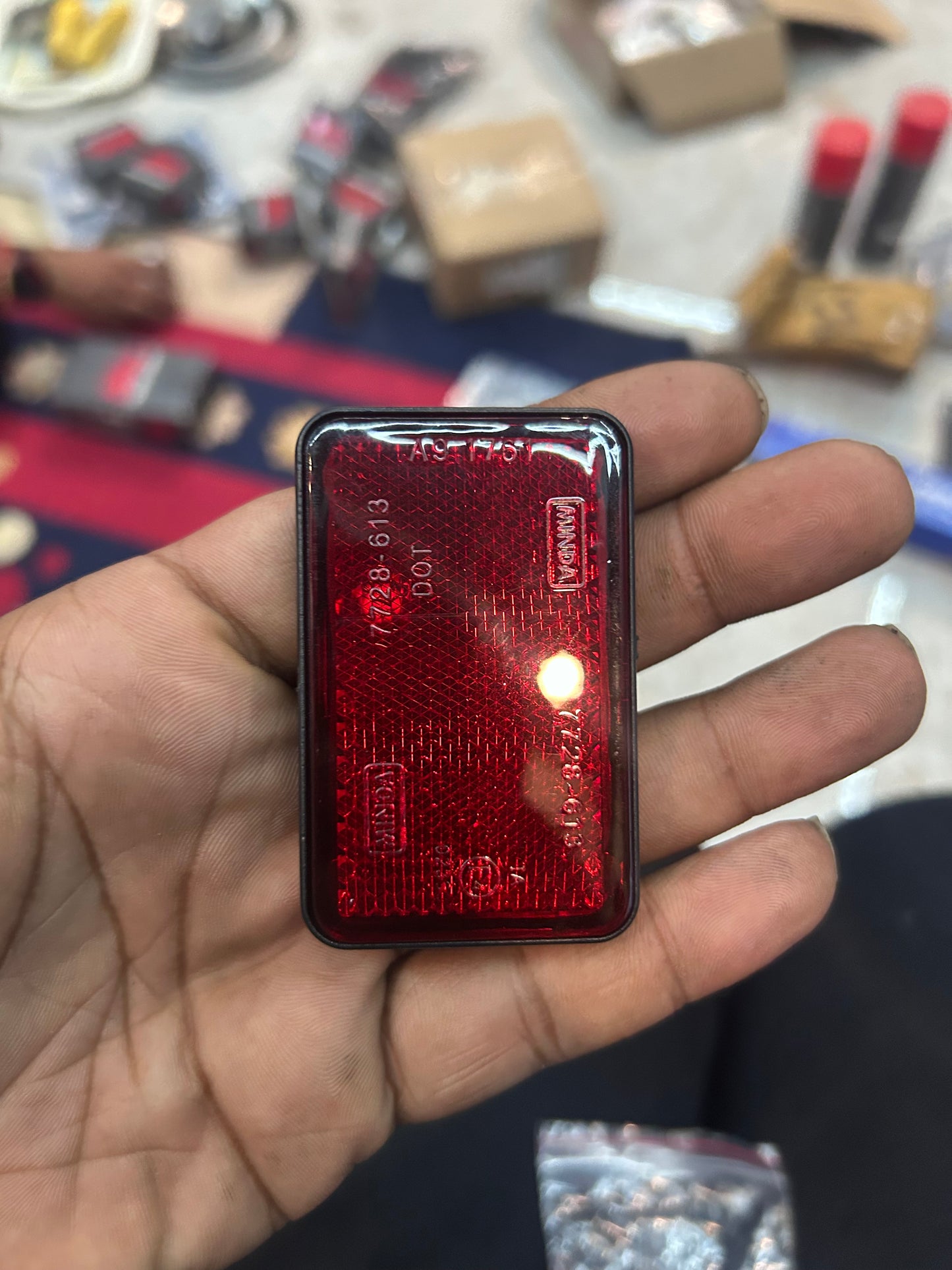 Royal Enfield 143275/B Rear Reflector – Red Reflex Reflector for All UCE & Twin 650 Models (Classic, Bullet, Meteor, Interceptor, GT)