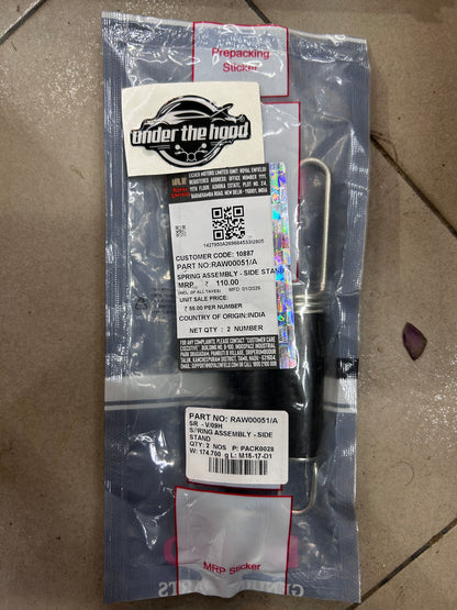 Royal Enfield RAW00051/A Side Stand Spring Assembly – OEM Kickstand Return Spring for 650 Twins (Interceptor & Continental GT)