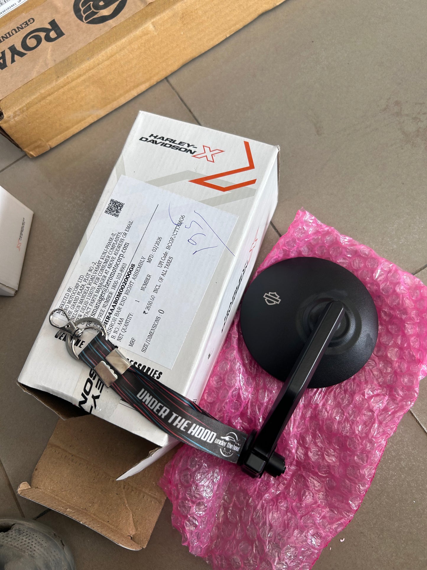 Harley-Davidson X440T Genuine Bar End Mirror Set (LH + RH) – HDHR4AAB0M001000GS + HDHR4AAB0M002000GS – Mirror Bar End Left & Right Assembly (Pair Kit)