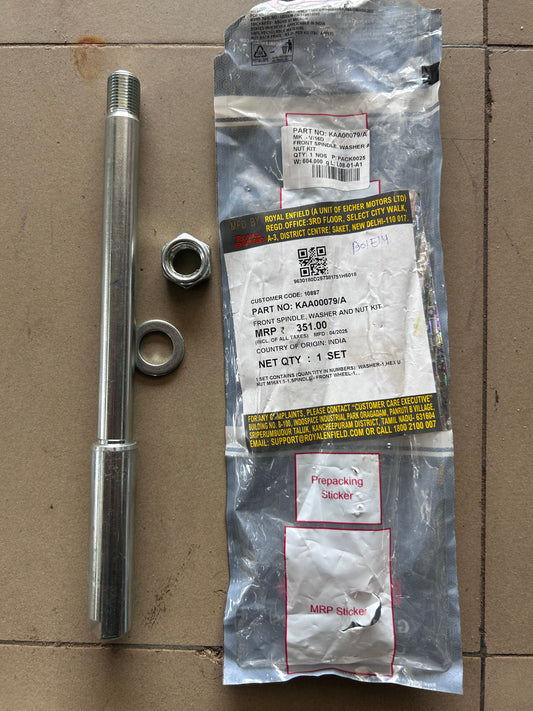 Royal Enfield KAA00079/A Front Spindle Nut Kit – Classic Reborn, Hunter, Bullet, Meteor (J-Series Only)