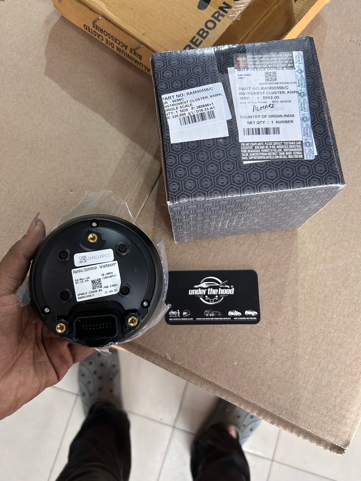 Royal Enfield RAM00556/C – OEM KMPH Instrument Cluster (Single Scale) for Hunter 350 / 350 Models