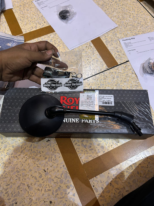 Royal Enfield RAL00274/E – Right-Hand Black Rear-View Mirror (RH) for Hunter 350, Meteor 350 BS6 & UK Euro-V Variants