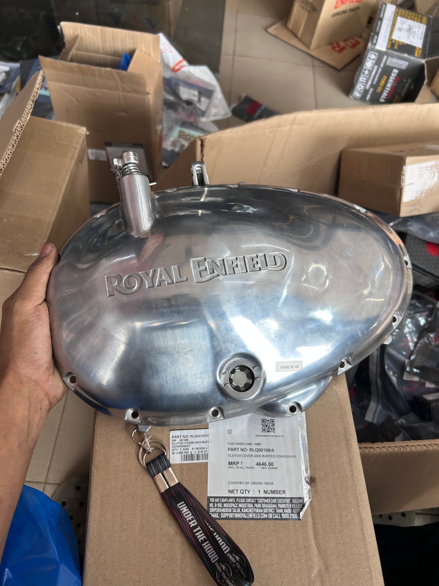Clutch Cover Assembly (Buffed Component) – Royal Enfield 650 Twin (Interceptor 650 / Continental GT 650) – RLQ00109 (RLQ00109/A)