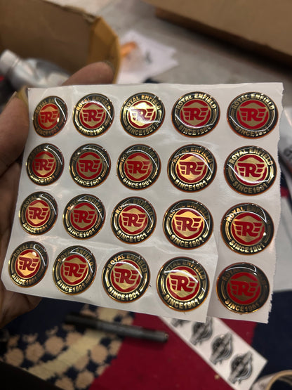 Royal Enfield Key Logo Sticker Set (2 pcs) – OEM‑Style Emblem for UCE Model Keys