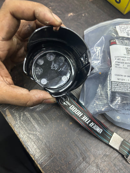 570765/A – Starter Motor Cover (Black) for Classic 350 (UCE) & Thunderbird 350/350X (UCE) – Genuine Royal Enfield