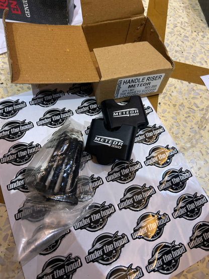 Aftermarket Handlebar Riser for Royal Enfield Meteor 350 – Black CNC Machined Aluminium