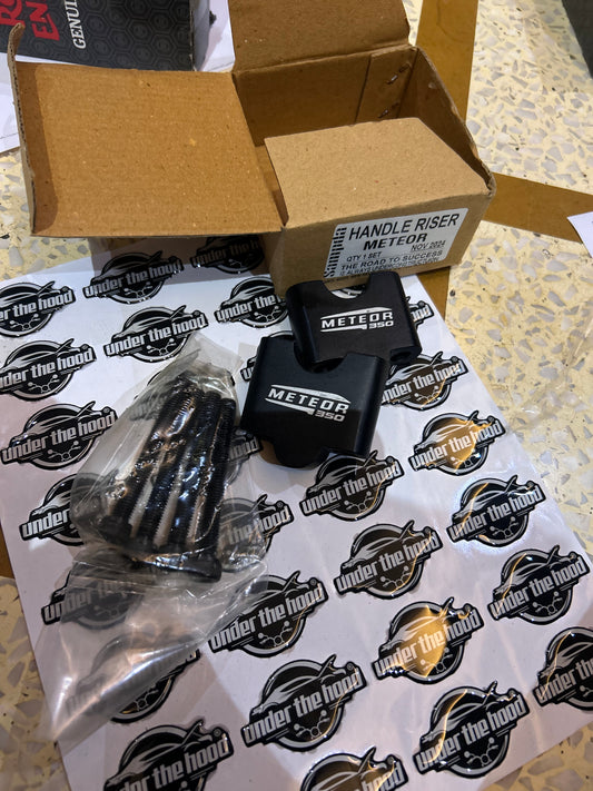 Aftermarket Handlebar Riser for Royal Enfield Meteor 350 – Black CNC Machined Aluminium