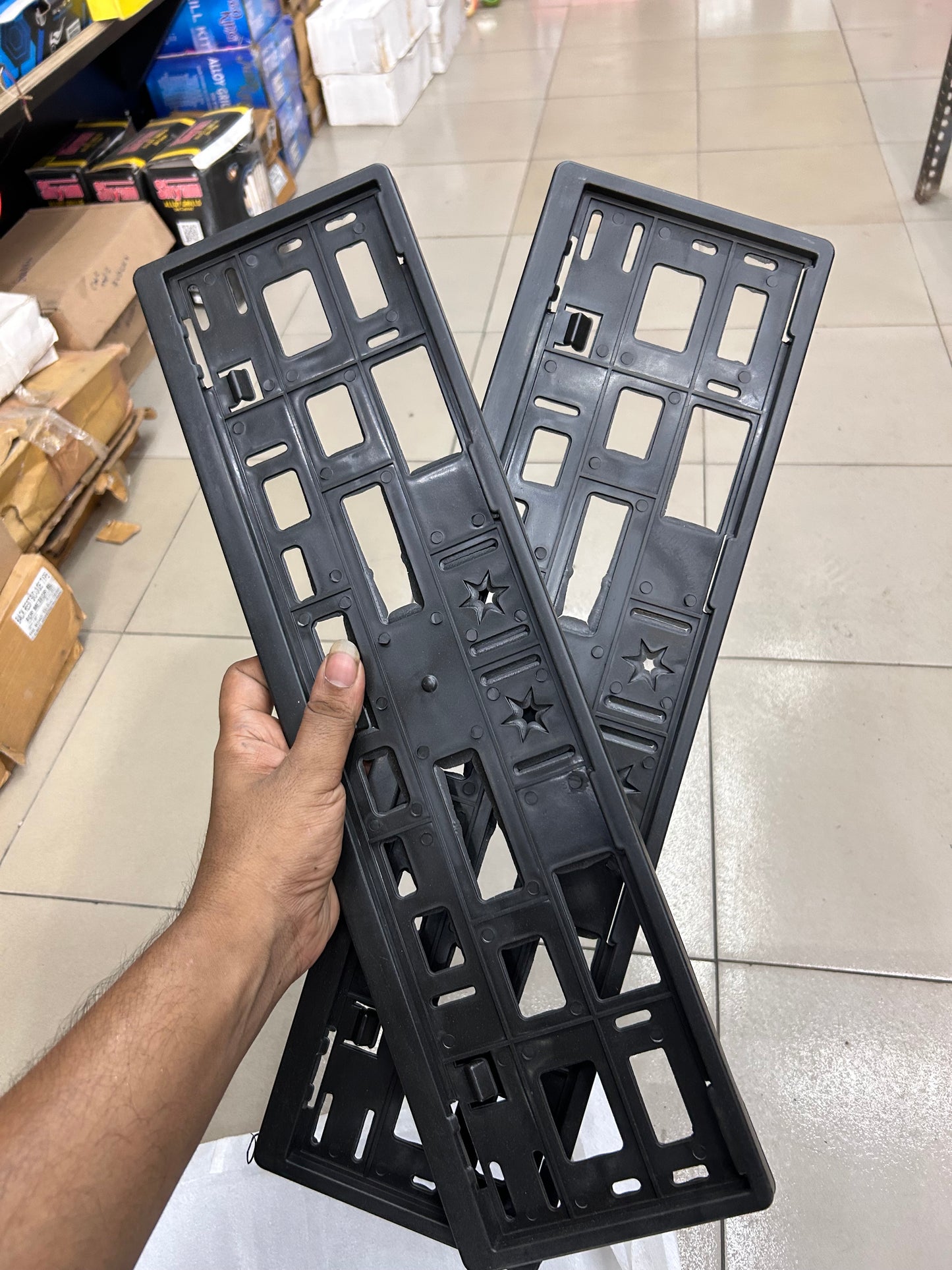 Black Number Plate Frame for Car & Bike – Rust-Free, Premium Plastic (Set of 2 for Cars | Single or Combo Option for Bikes)