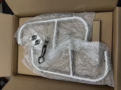 Royal Enfield 1990504 Silver Large Engine Guards – Stainless Steel Crash Guard for Interceptor 650, Continental GT 650 & Bear 650 (Genuine GMA)