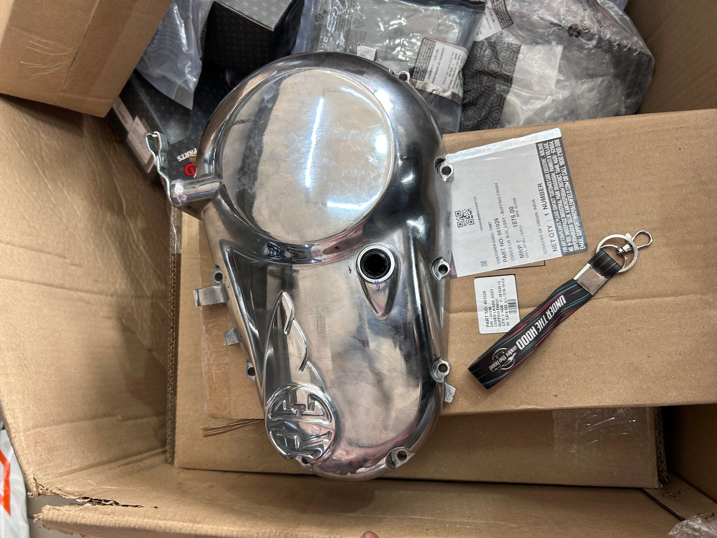 Royal Enfield 861029 – Engine Cover LH Sub Assembly (Buffing Finish) for Classic 350, Classic 500 EFI, Bullet 350/500 UCE, Electra 350 UCE & Continental GT 535 – Genuine OEM