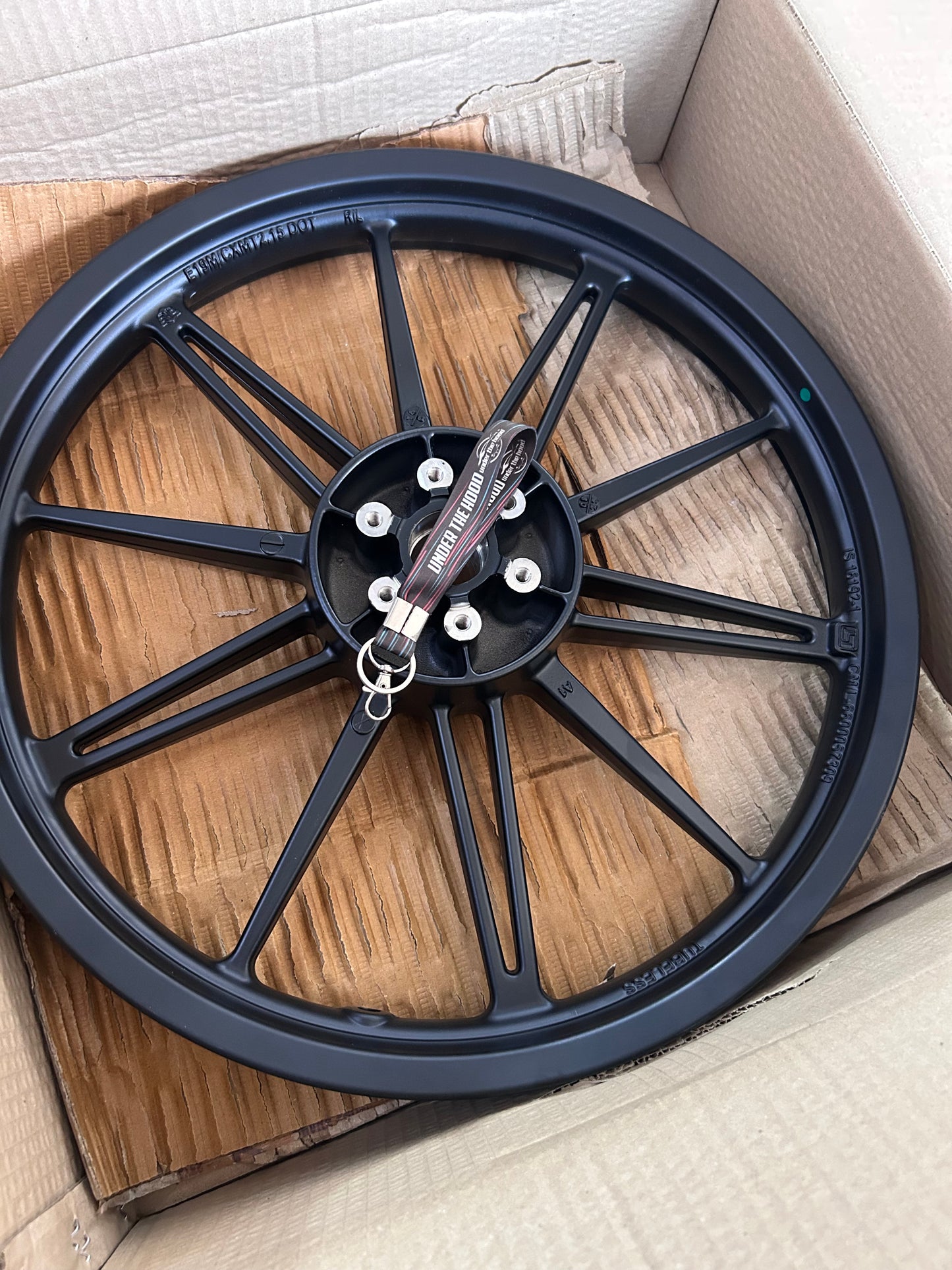 Royal Enfield RAJ00573/C - Alloy Rim Front, Black (Tubeless) for Scram 440 - OEM