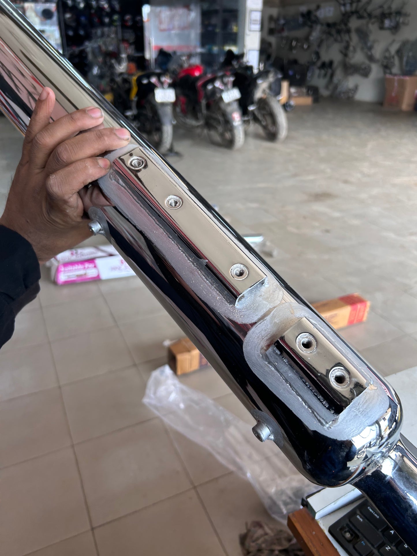 SILMEN LONG PUNJAB SILENCER CHROME FOR ALL ROYAL ENFIELD