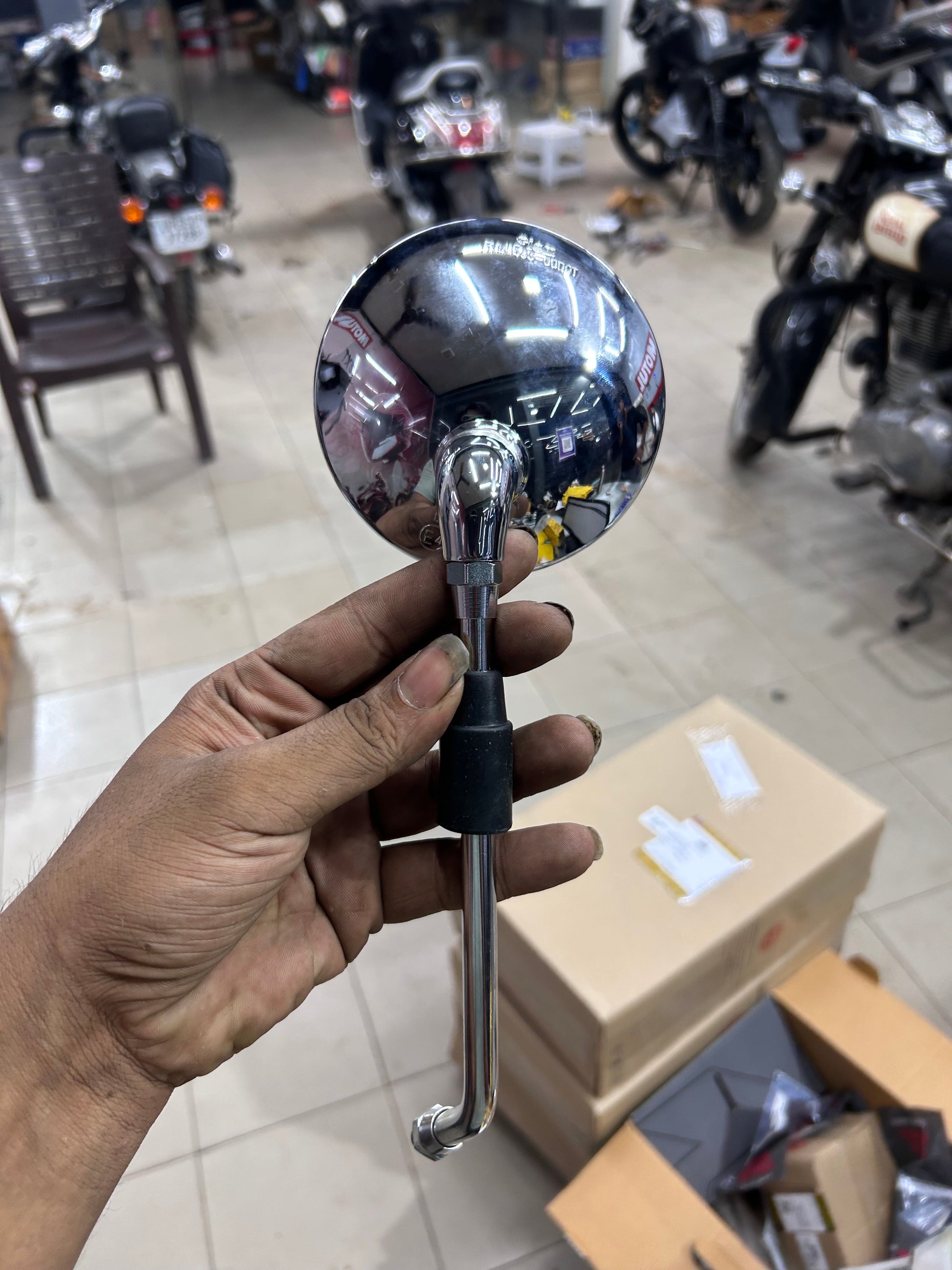 Stealth Black Royal Enfield Classic 350 Side Mirror Original Side