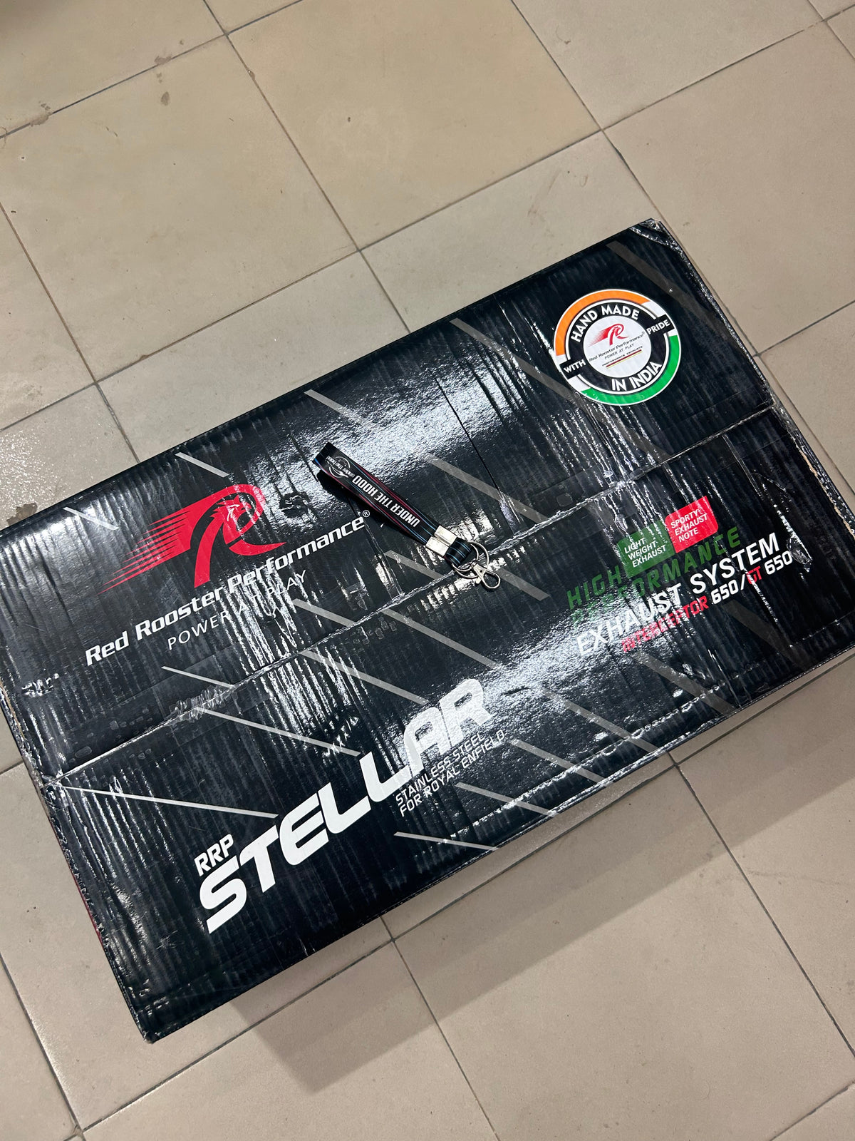 Red Rooster Black Matte Exhaust for Royal Enfield Interceptor 650 & Continental GT 650 – Stellar Edition